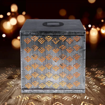 LED Außen Steh Stand Sockel Metall Würfel Deko Lampe Leuchte Beleuchtung Garten - Bild 1 von 4