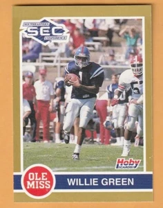 Willie Green Mississippi Rebels 1991 Hoby SEC Stars #263 Detroit Lions 6F - Imagen 1 de 2