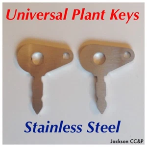 2x STAINLESS STEEL Universal Ignition Key for LUCAS 35670, JCB, Massey Ferguson - Picture 1 of 1