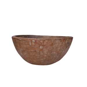 Recipiente decorativo primitivo tallado a mano indio vintage cuenco de madera para servir - Imagen 1 de 7