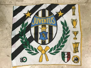 JUVE JUVENTUS calcio football SCUDETTO vecchio fazzoletto bandiera vintage - Picture 1 of 4