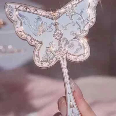 Espejo de tocador violeta fresa rococó espejo de mano espejos de maquillaje espejo portátil Foto 1 de 4