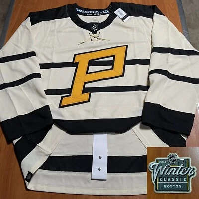 Adidas Authentic Pittsburgh Penguins 2023 NHL Winter Classic Jersey Cream 60 - Image 1 of 4