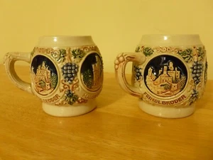 Taza Stein de gres castillos vinícolas del Rin Gerz alemán (cantidad 2) - Imagen 1 de 5