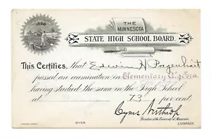 Edwin Herbert Pagenhart-Rochester MN-1898 punteggio algebra - seconda guerra mondiale - USCGS - geodesia - Foto 1 di 2