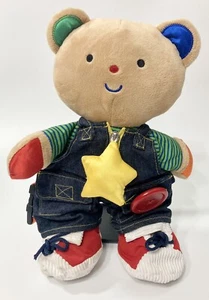 Melissa & Doug K's Kids Teddy Wear Stofftier Bär Knopf, Reißverschluss GEBRAUCHT - Bild 1 von 4