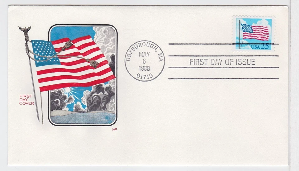 TurtlesTradingPost- American Flag 1988 #2278 FDC- House of Farnam Cachet - Image 1 of 1