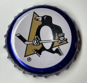 Tapa de botella corona de cerveza forrada de plástico Labatt NHL Pittsburgh Penguins - Imagen 1 de 4