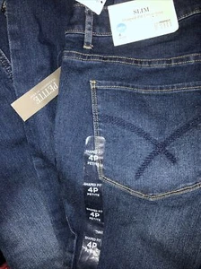 Christopher & Banks 4p NWT Jeans SLIM Shaped Fit Mid Rise Blue 9658 🧡 - Picture 1 of 7