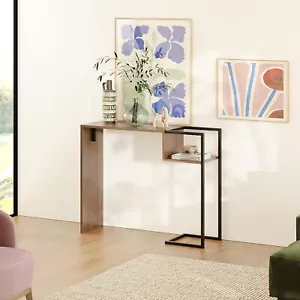 Harmony Minimalist Wood Entryway Console Table - Narrow Console Table for Living - Picture 1 of 5