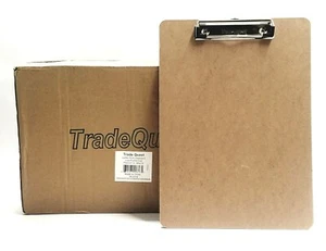 Trade Quest Letter Size Hardboard Clipboards Low Profile Clip 12 Pack - Picture 1 of 5