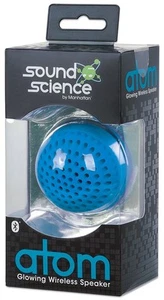 Sound Science Atom Glowing Wireless Bluetooth Mini-Speaker w/ LED Lighting, Blue - Picture 1 of 5