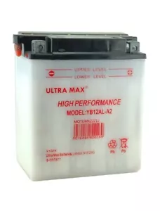 ULTRAMAX YB12AL-A2 Motorcycle Battery Yamaha XV 535 (Virago) - Picture 1 of 2