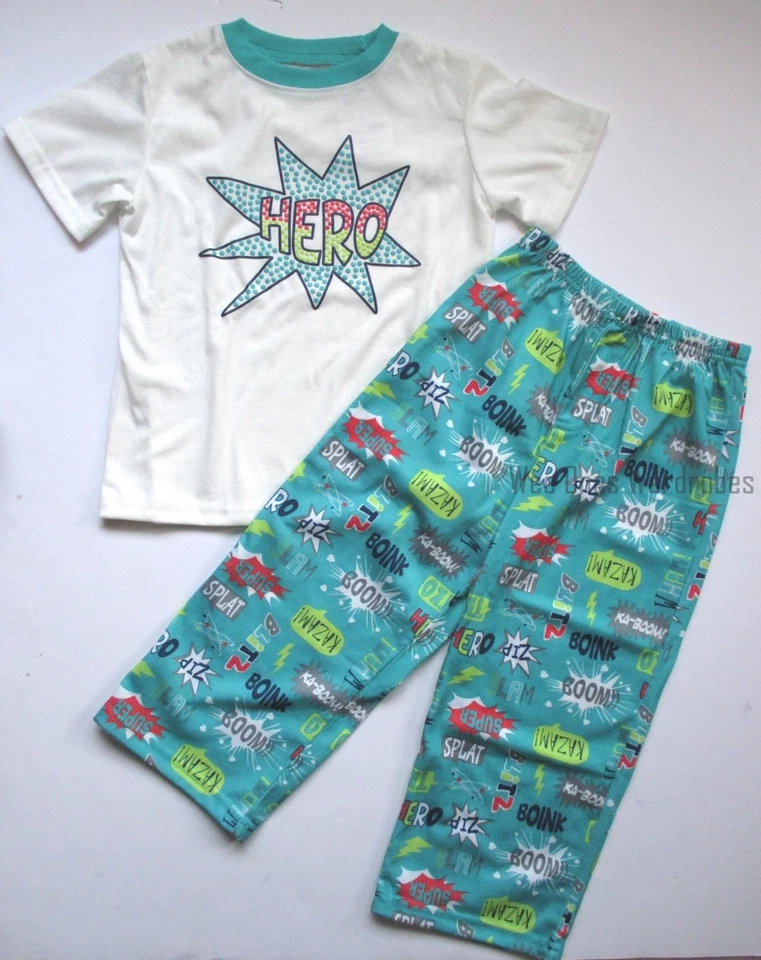Gymboree HERO Pajamas PJs Set Loose Fit Boys XS 4 NEW NWT - Image 1 of 1