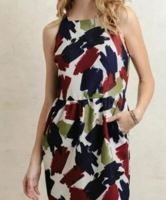 143. Modcloth Dear Creatures Brush Into Print Sleeveless Dress Pockets M Nwt - Image 1 of 4