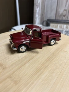 1955 Chevy Stepside Pickup Truck 1:36 Scale Sunnyside Diecast RARE Plum RED - Picture 1 of 4