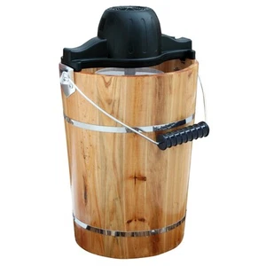 AMERIHOME 6 QT ELEC/HAND ICE CREAM MAKER - Picture 1 of 5
