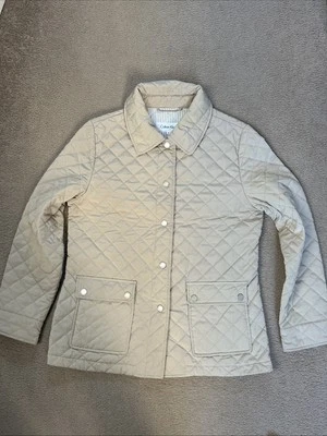 Calvin Klein Quilted Jacket Mens Beige Diamond Coat Size Medium (C) - Image 1 of 4