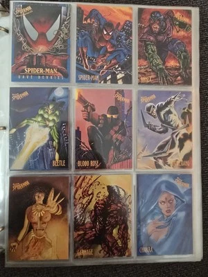 1997 Marvle Fleer Spiderman Complete 50 Card Set With Checklist - Image 1 of 4