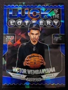 Victor Wembanyama 2024-25 Panini Prizm Black Luck of the Lottery Blue Ice /125 - Picture 1 of 2