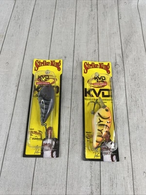 Strike King (Lote de 2) KVD 1.5 Hard Knock Squarebills, Blue Craw y DB Craw Foto 1 de 4