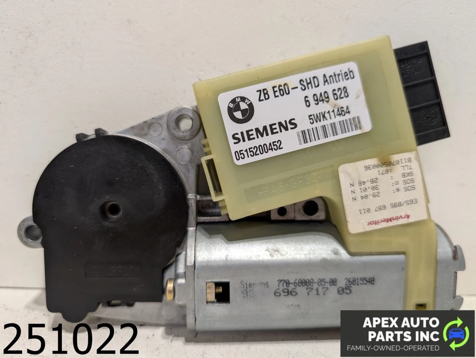 BMW 745i 2005 fabricante de equipos originales 4,4 L techo corredizo eléctrico motor eléctrico Foto 1 de 4