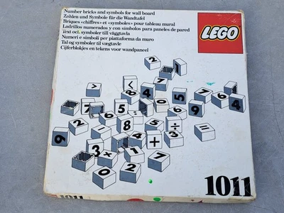 Vintage Lego 1011 numbers and signs dated 1976 missing 1 number & base plate - Image 1 of 4