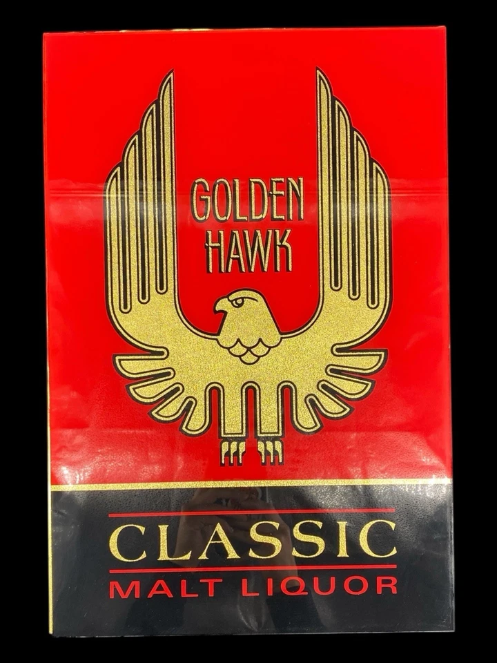 Licor de malta clásico Schmidt Golden Hawk años 80 impresión publicitaria 18x12 Foto 1 de 2