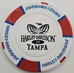 FICHAS DE PÓKER HARLEY DAVIDSON OF TAMPA, FLORIDA CONCESIONARIO USADAS - Imagen 1 de 2