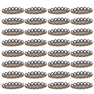  40 Pcs Bezels for Jewelry Making Tray Copper Trays Decor Cabochon Hairpin - Picture 1 of 19