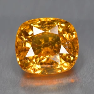 6.97Ct Cushion _ Natural Imperial Yellowish Orange Grossular Garnet - Srilanka - Picture 1 of 2
