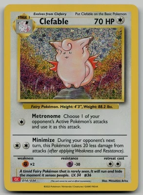 Clefable Classic Collection Trading Card Game Classic 014/034 NM - Image 1 of 2