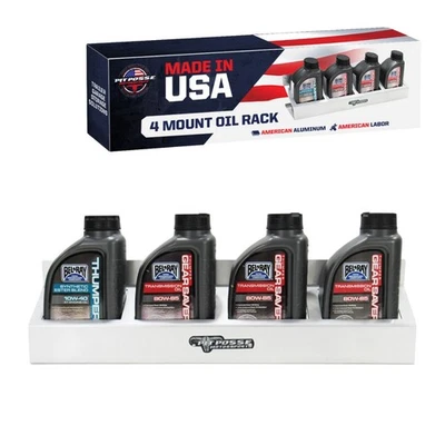 Remolque Pit Posse Hecho en EE. UU. 4 Botellas de Aceite Caddie Caddy Soporte Aluminio Foto 1 de 4