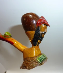 Pipa de fumar de arcilla hecha a mano vintage de JAMAICA ARTE - Imagen 1 de 11