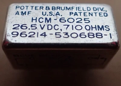 NOS Potter & Brumfield HCM 6025 Electromagnetic 8 PIN Relay 96214-530688-1 - Image 1 of 4