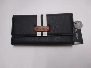 Cartera para mujer Nautica Money Manager Deep Sea Dive negra protección RFID NUEVA - Imagen 1 de 12