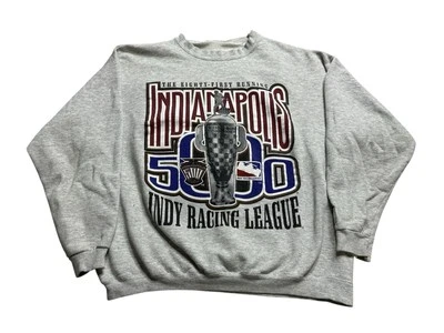 VTG Indianapolis 500 Motor Speedway Sweatshirt Mens L Gray Logo MADE IN USA - Image 1 of 4