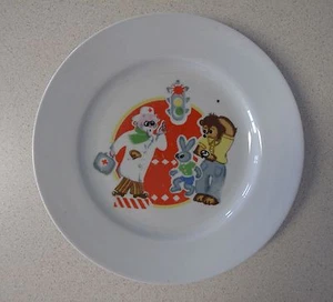 Russian Soviet Plate Porcelain doctor Ai Bolit for Child DULEVO factory Айболит  - Picture 1 of 3