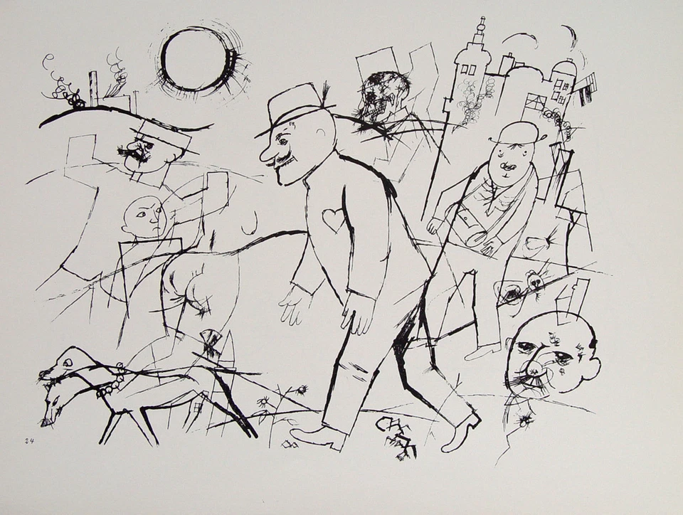 George Grosz Ecce Homo Berlin Malik Förster Forst-Adjunkt Postbote Po Dada Sonne - Bild 1 von 1