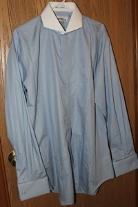 Modena Blue classic long sleeve dress Shirt men's 16 1/2 Tall - Picture 1 of 2
