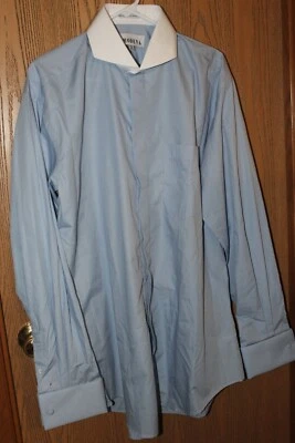 Modena Blue classic long sleeve dress  Shirt men's 16  1/2 Tall - Image 1 of 2