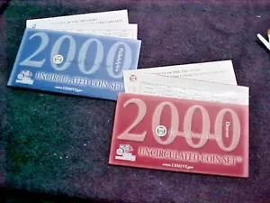 2000 P & D UNCIRCULATED REPLACEMENT ENVELOPES ** NO COINS ** - Picture 1 of 2