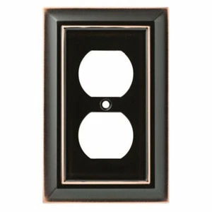 (12 Pack) Architect Single Duplex Outlet Cover Plate Oil Rubbed Bronze - Picture 1 of 1