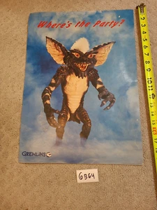 Quadro poster vintage Gremlins dov'è la festa Warner Brothers 1984 6b 64 - Foto 1 di 9