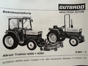 Betriebsanleitung für Gutbrod 4300 4350 Motoröl Getriebeöl Ölmenge Wartungsplan - Picture 1 of 5