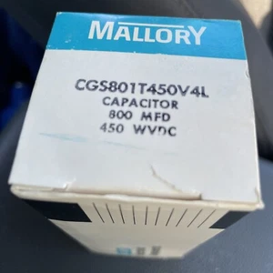 Mallory CGS801T450VL Capacitor 800 MFD 450 WVDC New In Box - Picture 1 of 4