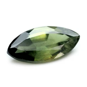 Certified 1.39ct Natural Green Sapphire SI Clarity Madagascar Marquise 10x4.9 mm - Picture 1 of 5