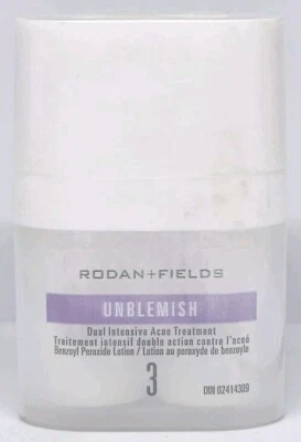 Rodan + Fields Unblemish Tratamiento Intensivo Doble Acné Paso 3 Tamaño de Viaje Nuevo Foto 1 de 3