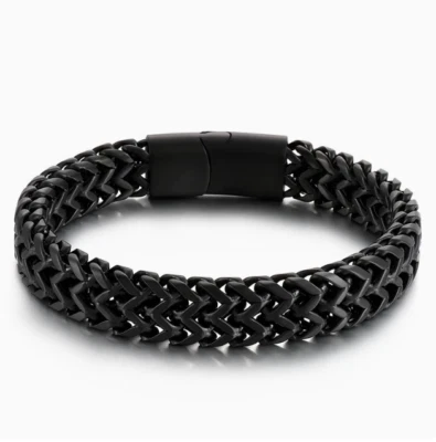 Сетчатый тканый браслет из нержавеющей стали обочина цепочка кубинские звенья повязка на запястье мужчин женщин - Изображение 1 из 4