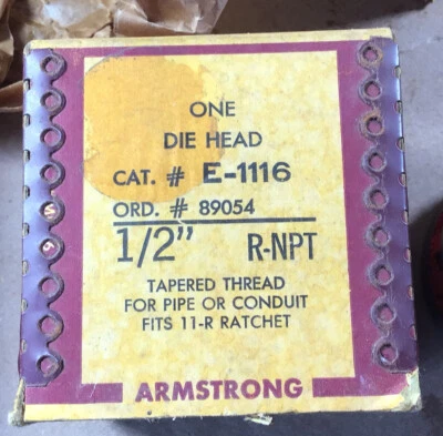Armstrong Die head E-1116 1/2” R-NPT - Image 1 of 4